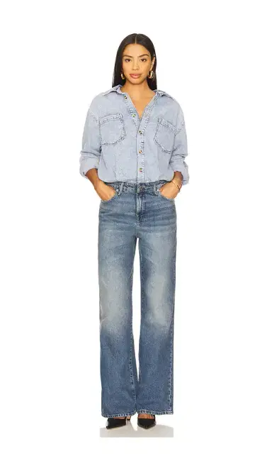 Good American Denim Shirt Jumpsuit | Thumbnail 1 Good American Denim Shirt Jumpsuit | Thumbnail 1
