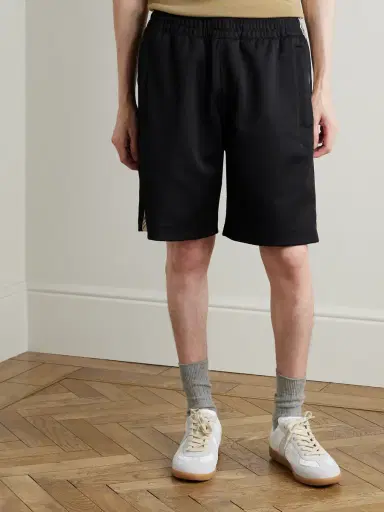 Burberry Straight-Leg Checked Jacquard-Knit Trimmed Tech-Jersey Shorts - Men | Thumbnail 3 Burberry Straight-Leg Checked Jacquard-Knit Trimmed Tech-Jersey Shorts - Men | Thumbnail 3