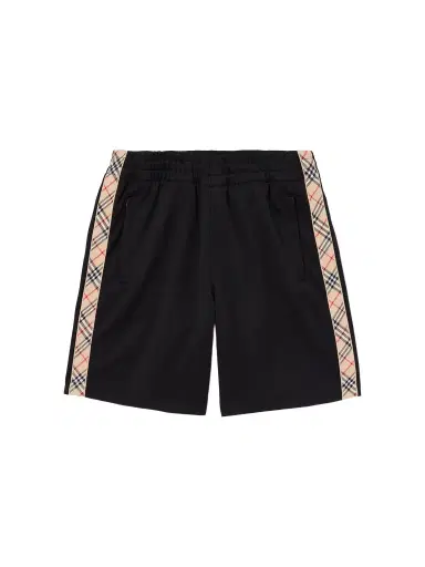 Burberry Straight-Leg Checked Jacquard-Knit Trimmed Tech-Jersey Shorts - Men | Thumbnail 1 Burberry Straight-Leg Checked Jacquard-Knit Trimmed Tech-Jersey Shorts - Men | Thumbnail 1