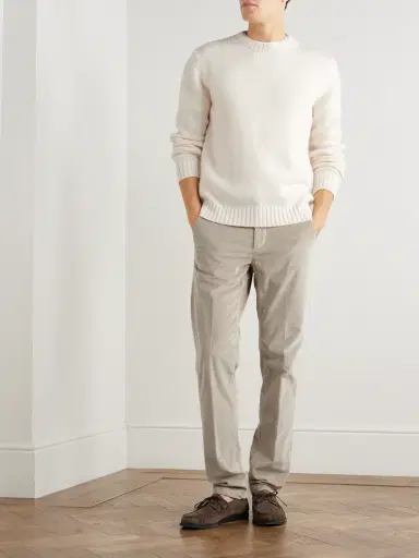 ELEVENTY Slim-Fit Straight-Leg Stretch Cotton and Modal-Blend Corduroy Trousers - Men | Thumbnail 2 ELEVENTY Slim-Fit Straight-Leg Stretch Cotton and Modal-Blend Corduroy Trousers - Men | Thumbnail 2