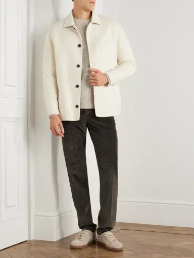 ELEVENTY Straight-Leg Stretch Cotton and Modal-Blend Corduroy Trousers - Men | Thumbnail 2 ELEVENTY Straight-Leg Stretch Cotton and Modal-Blend Corduroy Trousers - Men | Thumbnail 2