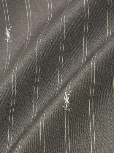 Saint Laurent Striped Silk Crepe de Chine Shirt - Men | Thumbnail 4 Saint Laurent Striped Silk Crepe de Chine Shirt - Men | Thumbnail 4
