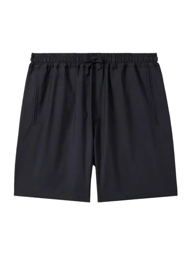 Straight-Leg Wool Drawstring Shorts - Men Straight-Leg Wool Drawstring Shorts - Men