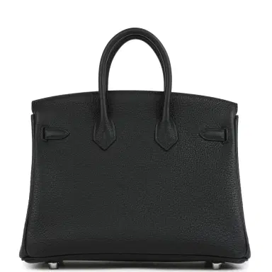 HERMÈS Hermes Birkin 25 Black Togo Brushed Palladium Hardware | Thumbnail 4 HERMÈS Hermes Birkin 25 Black Togo Brushed Palladium Hardware | Thumbnail 4