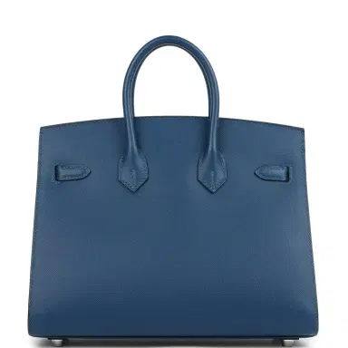 HERMÈS Hermes Birkin Sellier 25 Deep Bleu Madame Palladium Hardware | Thumbnail 6 HERMÈS Hermes Birkin Sellier 25 Deep Bleu Madame Palladium Hardware | Thumbnail 6