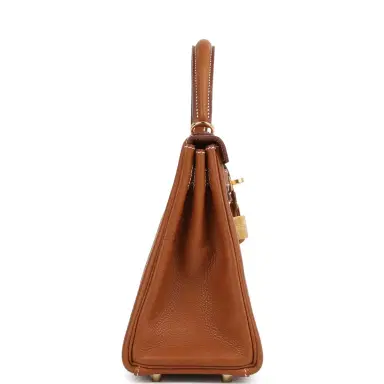 HERMÈS Hermes Kelly Retourne 25 Fauve Barenia Faubourg Gold Hardware | Thumbnail 3 HERMÈS Hermes Kelly Retourne 25 Fauve Barenia Faubourg Gold Hardware | Thumbnail 3