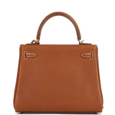 HERMÈS Hermes Kelly Retourne 25 Fauve Barenia Faubourg Gold Hardware | Thumbnail 4 HERMÈS Hermes Kelly Retourne 25 Fauve Barenia Faubourg Gold Hardware | Thumbnail 4