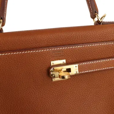 HERMÈS Hermes Kelly Retourne 25 Fauve Barenia Faubourg Gold Hardware | Thumbnail 7 HERMÈS Hermes Kelly Retourne 25 Fauve Barenia Faubourg Gold Hardware | Thumbnail 7