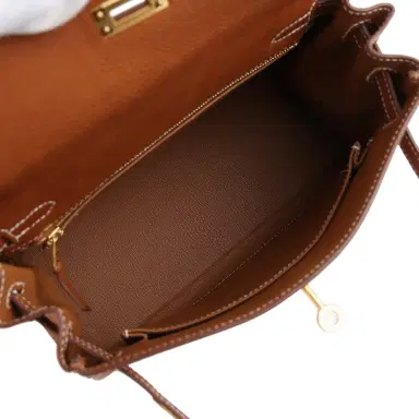 HERMÈS Hermes Kelly Retourne 25 Fauve Barenia Faubourg Gold Hardware | Thumbnail 8 HERMÈS Hermes Kelly Retourne 25 Fauve Barenia Faubourg Gold Hardware | Thumbnail 8