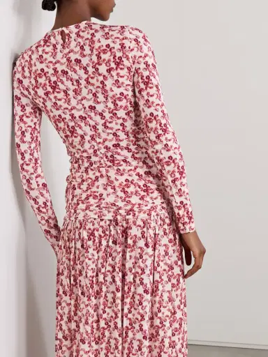 Isabel Marant Gladice Ruched Cutout Floral-print Stretch-jersey Top | Thumbnail 4 Isabel Marant Gladice Ruched Cutout Floral-print Stretch-jersey Top | Thumbnail 4