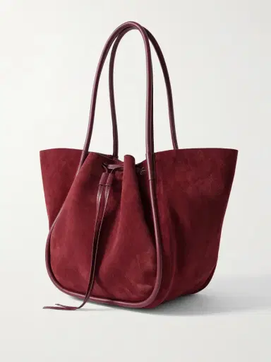 Proenza Schouler Large Leather-trimmed Ruched Suede Tote | Thumbnail 3 Proenza Schouler Large Leather-trimmed Ruched Suede Tote | Thumbnail 3