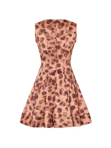 Milly Women's Poppy Leopard-Print Sleeveless Minidress - Brown Multi | Thumbnail 2 Milly Women's Poppy Leopard-Print Sleeveless Minidress - Brown Multi | Thumbnail 2