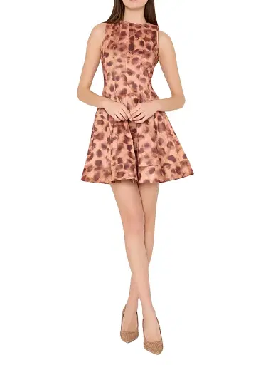 Milly Women's Poppy Leopard-Print Sleeveless Minidress - Brown Multi | Thumbnail 4 Milly Women's Poppy Leopard-Print Sleeveless Minidress - Brown Multi | Thumbnail 4