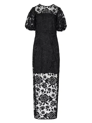 Milly Women's Yasmin Floral Lace Column Maxi Dress - Black | Thumbnail 1 Milly Women's Yasmin Floral Lace Column Maxi Dress - Black | Thumbnail 1