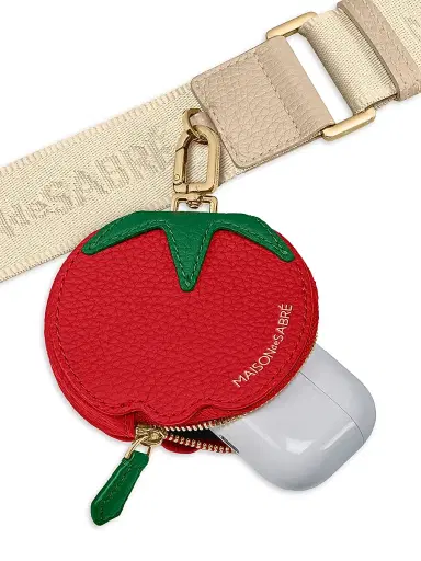 MAISON de SABRÉ Women's The Sabrémoji Fruit Coin Purse - Tomato | Thumbnail 2 MAISON de SABRÉ Women's The Sabrémoji Fruit Coin Purse - Tomato | Thumbnail 2