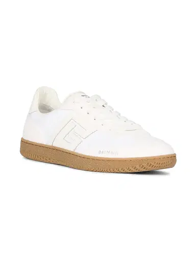 Balmain Women's Swan Leather & Suede Low-Top Sneakers - Blanc | Thumbnail 2 Balmain Women's Swan Leather & Suede Low-Top Sneakers - Blanc | Thumbnail 2
