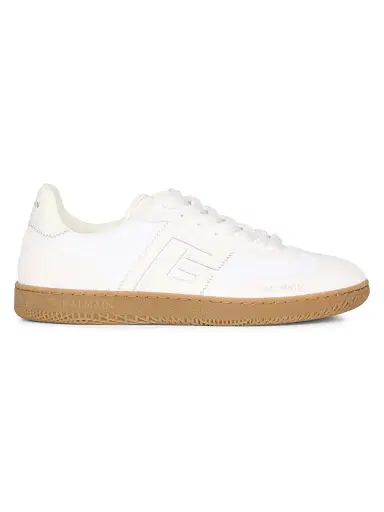 Balmain Women's Swan Leather & Suede Low-Top Sneakers - Blanc | Thumbnail 1 Balmain Women's Swan Leather & Suede Low-Top Sneakers - Blanc | Thumbnail 1