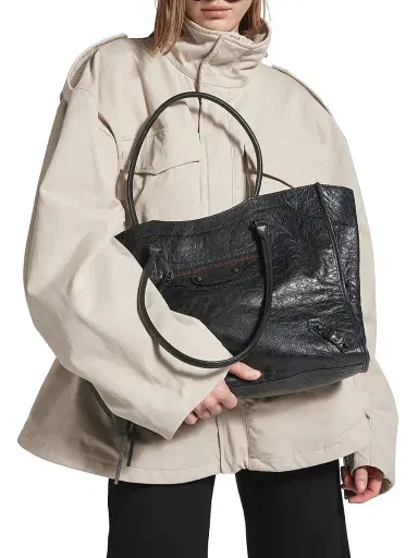 Balenciaga Women's Le City Tote Bag - Black | Thumbnail 4 Balenciaga Women's Le City Tote Bag - Black | Thumbnail 4