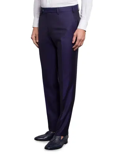 Stefano Ricci Men's Luxury Sartorial Trousers - Blue Rhodium - Size 44 | Thumbnail 2 Stefano Ricci Men's Luxury Sartorial Trousers - Blue Rhodium - Size 44 | Thumbnail 2