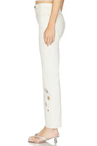 AREA Crystal Grommet Straight Leg Jean | Thumbnail 5 AREA Crystal Grommet Straight Leg Jean | Thumbnail 5