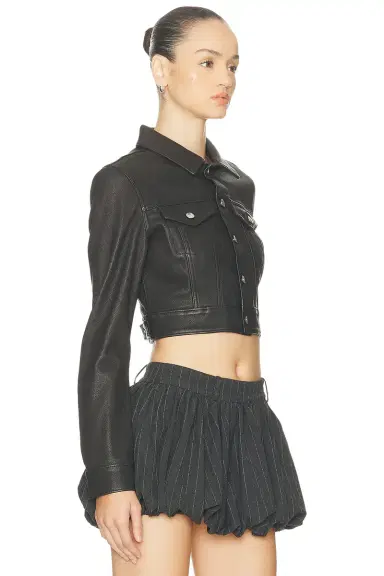 Alexander Wang Shrunken Trucker Jacket | Thumbnail 2 Alexander Wang Shrunken Trucker Jacket | Thumbnail 2