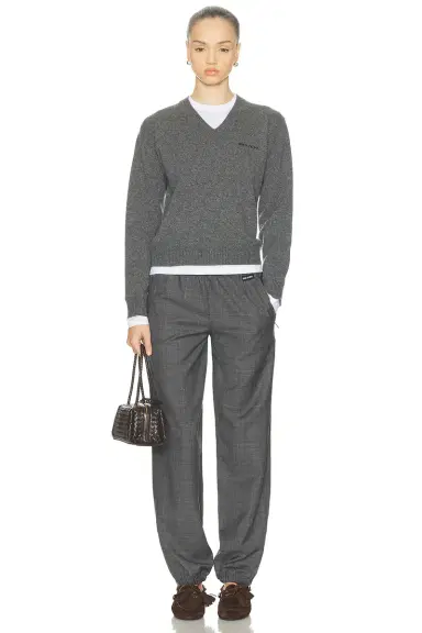 Miu Miu Wide Leg Pant | Thumbnail 5 Miu Miu Wide Leg Pant | Thumbnail 5