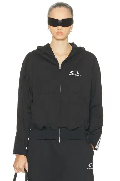 Balenciaga Zipped Zip Up Hoodie | Thumbnail 1 Balenciaga Zipped Zip Up Hoodie | Thumbnail 1
