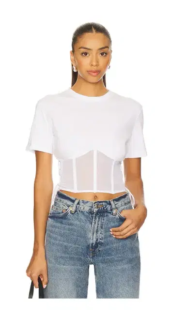 Fleur du Mal Sabrina Corset T-Shirt | Thumbnail 1 Fleur du Mal Sabrina Corset T-Shirt | Thumbnail 1
