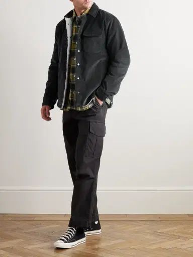 James Perse Fleece-Lined Cotton-Blend Corduroy Jacket - Men | Thumbnail 2 James Perse Fleece-Lined Cotton-Blend Corduroy Jacket - Men | Thumbnail 2