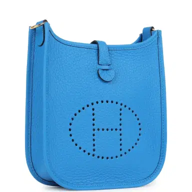 HERMÈS Hermes Evelyne TPM New Bleu Hyrda Clemence Gold Hardware | Thumbnail 2 HERMÈS Hermes Evelyne TPM New Bleu Hyrda Clemence Gold Hardware | Thumbnail 2