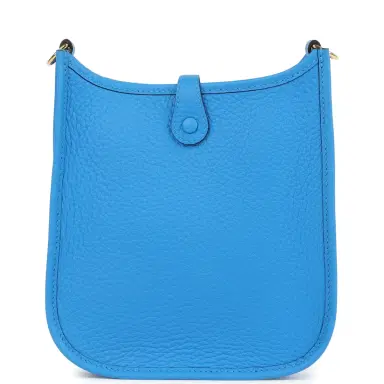 HERMÈS Hermes Evelyne TPM New Bleu Hyrda Clemence Gold Hardware | Thumbnail 4 HERMÈS Hermes Evelyne TPM New Bleu Hyrda Clemence Gold Hardware | Thumbnail 4