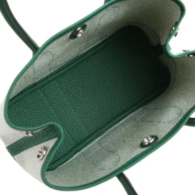 HERMÈS Hermes Garden Party Neo 23 Vert Moyen-Ecru Toile H Canvas and Vert Moyen Negonda Palladium Hardware | Thumbnail 6 HERMÈS Hermes Garden Party Neo 23 Vert Moyen-Ecru Toile H Canvas and Vert Moyen Negonda Palladium Hardware | Thumbnail 6