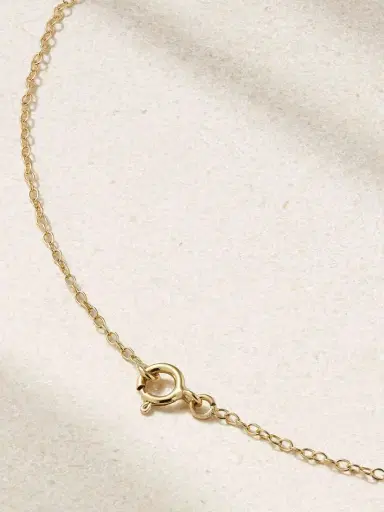 Yvonne Léon Minaudière Coeur 9- And 18-karat Gold, Agate And Diamond Necklace | Thumbnail 3 Yvonne Léon Minaudière Coeur 9- And 18-karat Gold, Agate And Diamond Necklace | Thumbnail 3