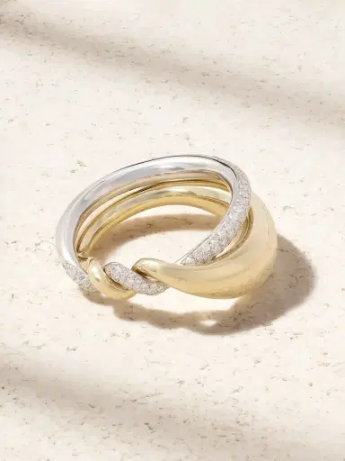 Yvonne Léon 9-karat Yellow And White Gold Diamond Ring | Thumbnail 3 Yvonne Léon 9-karat Yellow And White Gold Diamond Ring | Thumbnail 3