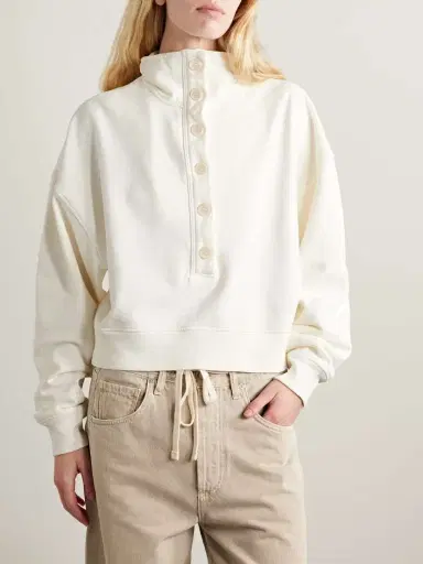 Citizens of Humanity Mirelle Cropped Cotton-jersey Sweatshirt | Thumbnail 3 Citizens of Humanity Mirelle Cropped Cotton-jersey Sweatshirt | Thumbnail 3