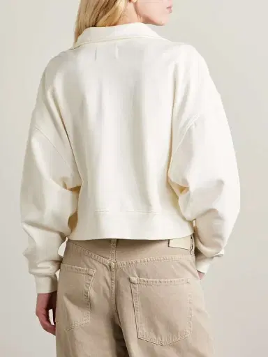 Citizens of Humanity Mirelle Cropped Cotton-jersey Sweatshirt | Thumbnail 4 Citizens of Humanity Mirelle Cropped Cotton-jersey Sweatshirt | Thumbnail 4