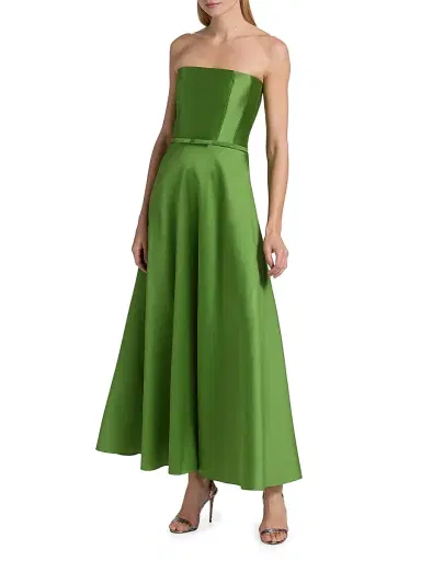 SACHIN & BABI Women's Darian Bow-Detailed Strapless Cocktail Dress - Green Garnet | Thumbnail 3 SACHIN & BABI Women's Darian Bow-Detailed Strapless Cocktail Dress - Green Garnet | Thumbnail 3