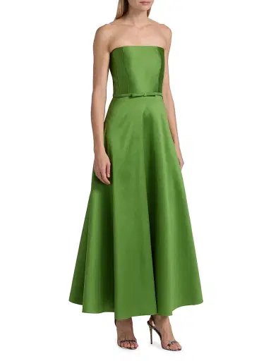 SACHIN & BABI Women's Darian Bow-Detailed Strapless Cocktail Dress - Green Garnet | Thumbnail 4 SACHIN & BABI Women's Darian Bow-Detailed Strapless Cocktail Dress - Green Garnet | Thumbnail 4