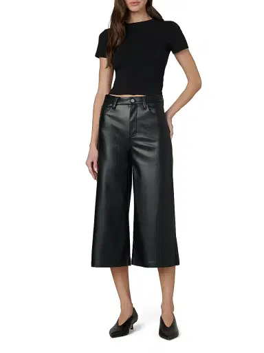 Joe's Jeans Women's The Vegan Leather Culotte Pants - Black | Thumbnail 2 Joe's Jeans Women's The Vegan Leather Culotte Pants - Black | Thumbnail 2