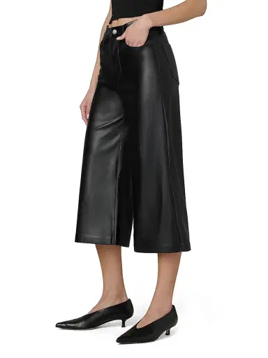 Joe's Jeans Women's The Vegan Leather Culotte Pants - Black | Thumbnail 4 Joe's Jeans Women's The Vegan Leather Culotte Pants - Black | Thumbnail 4