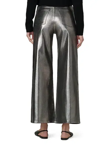 Joe's Jeans Women's The Mia Foiled Wide-Leg Ankle Crop Jeans - Pewter Foil | Thumbnail 5 Joe's Jeans Women's The Mia Foiled Wide-Leg Ankle Crop Jeans - Pewter Foil | Thumbnail 5