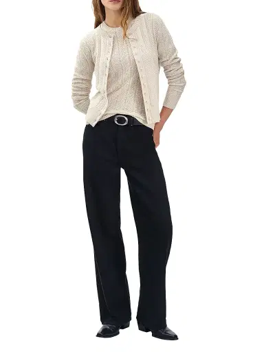 rag & bone Women's Francesca Wool-Blend Cardigan - Oat Multi | Thumbnail 2 rag & bone Women's Francesca Wool-Blend Cardigan - Oat Multi | Thumbnail 2