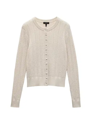 rag & bone Women's Francesca Wool-Blend Cardigan - Oat Multi | Thumbnail 1 rag & bone Women's Francesca Wool-Blend Cardigan - Oat Multi | Thumbnail 1