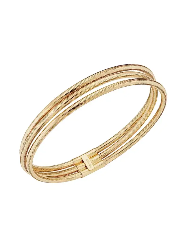 Women's 14K Yellow Gold Mesh Glamour Stack Bracelet - Gold Women's 14K Yellow Gold Mesh Glamour Stack Bracelet - Gold