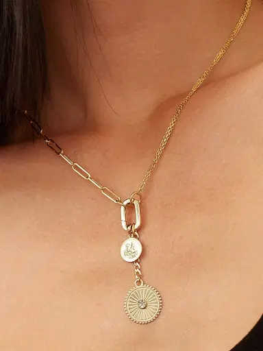 Oradina Women's 14K Yellow Gold Stellar Pendant Charm - Gold | Thumbnail 3 Oradina Women's 14K Yellow Gold Stellar Pendant Charm - Gold | Thumbnail 3