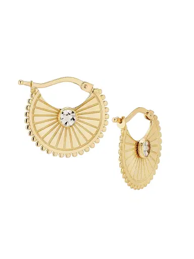 Oradina Women's 14K Yellow Gold Stellar Hoops - Gold | Thumbnail 1 Oradina Women's 14K Yellow Gold Stellar Hoops - Gold | Thumbnail 1