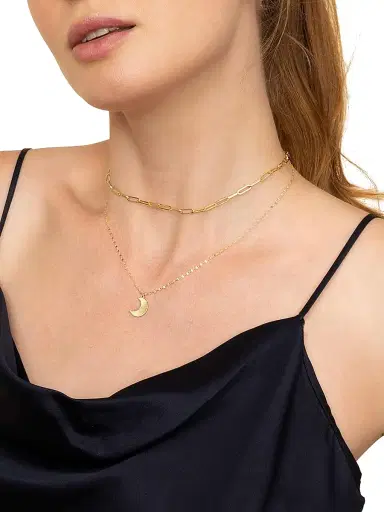 Oradina Women's 14K Yellow Gold Moonburst Charm Pendant - Gold | Thumbnail 2 Oradina Women's 14K Yellow Gold Moonburst Charm Pendant - Gold | Thumbnail 2