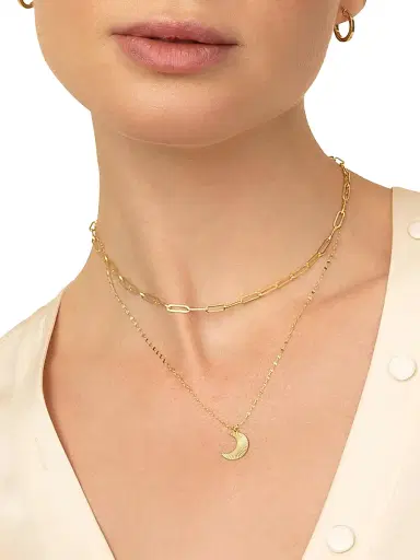 Oradina Women's 14K Yellow Gold Moonburst Charm Pendant - Gold | Thumbnail 3 Oradina Women's 14K Yellow Gold Moonburst Charm Pendant - Gold | Thumbnail 3