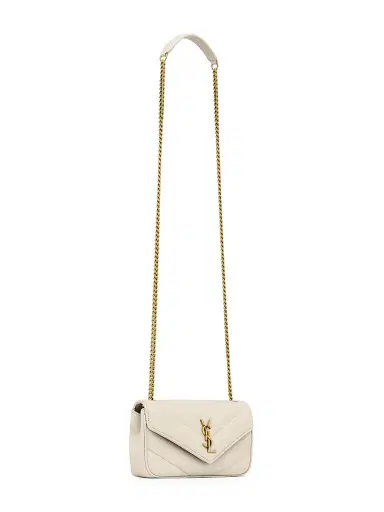 Saint Laurent Women's Loulou Mini Bag in Lambskin Leather - Blanc Vintage | Thumbnail 7 Saint Laurent Women's Loulou Mini Bag in Lambskin Leather - Blanc Vintage | Thumbnail 7