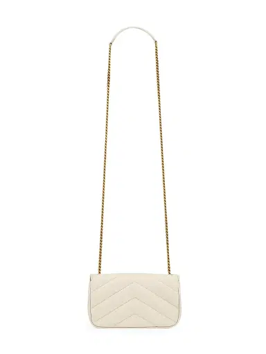 Saint Laurent Women's Loulou Mini Bag in Lambskin Leather - Blanc Vintage | Thumbnail 8 Saint Laurent Women's Loulou Mini Bag in Lambskin Leather - Blanc Vintage | Thumbnail 8